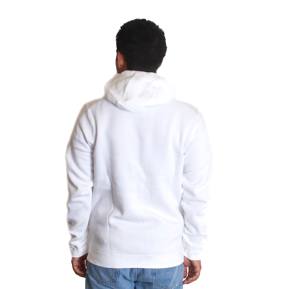 Fighting Duck, Nike, White, Hoodie, Cotton Blend, Men, Football, Sweatshirt, Pullover, 555015